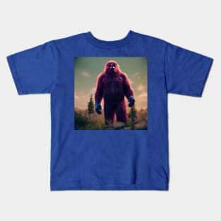 Dope Sasquatch in Nature Kids T-Shirt